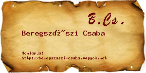 Beregszászi Csaba névjegykártya